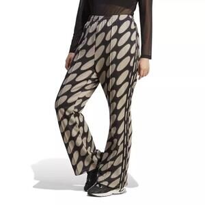 Adidas Marimekko Black and Cream Patterned Pants with Stripes Sz XS